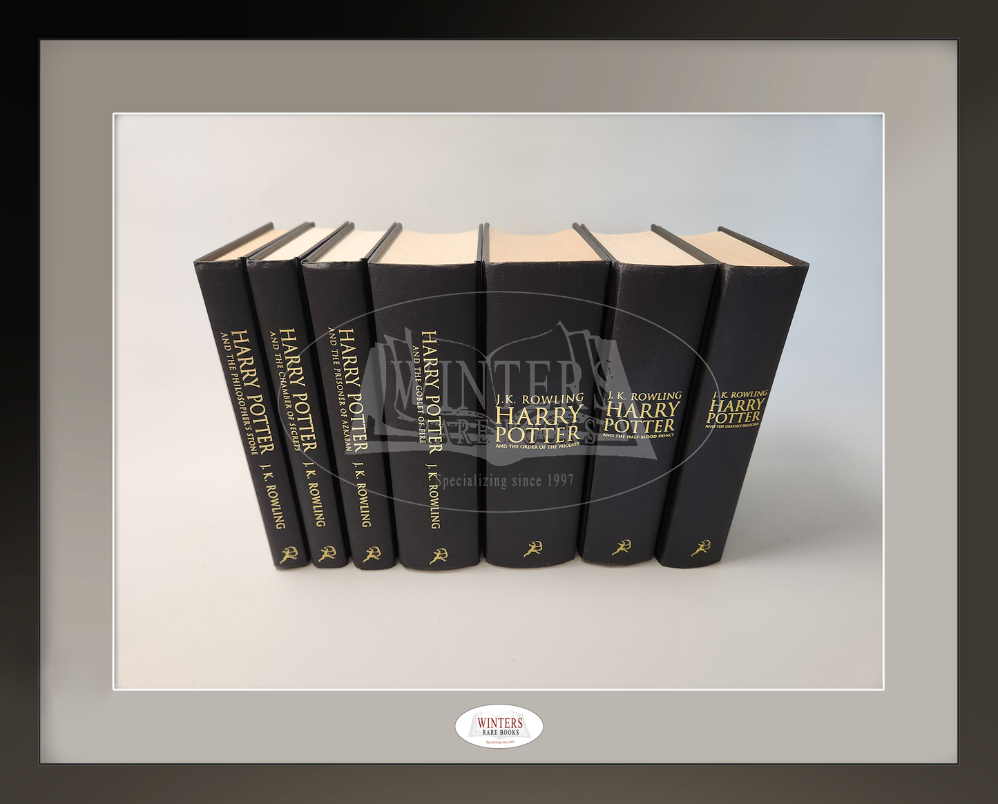 Harry Potter Series - Complete set first hardcover printings of the UK Bloomsbury Adult edition