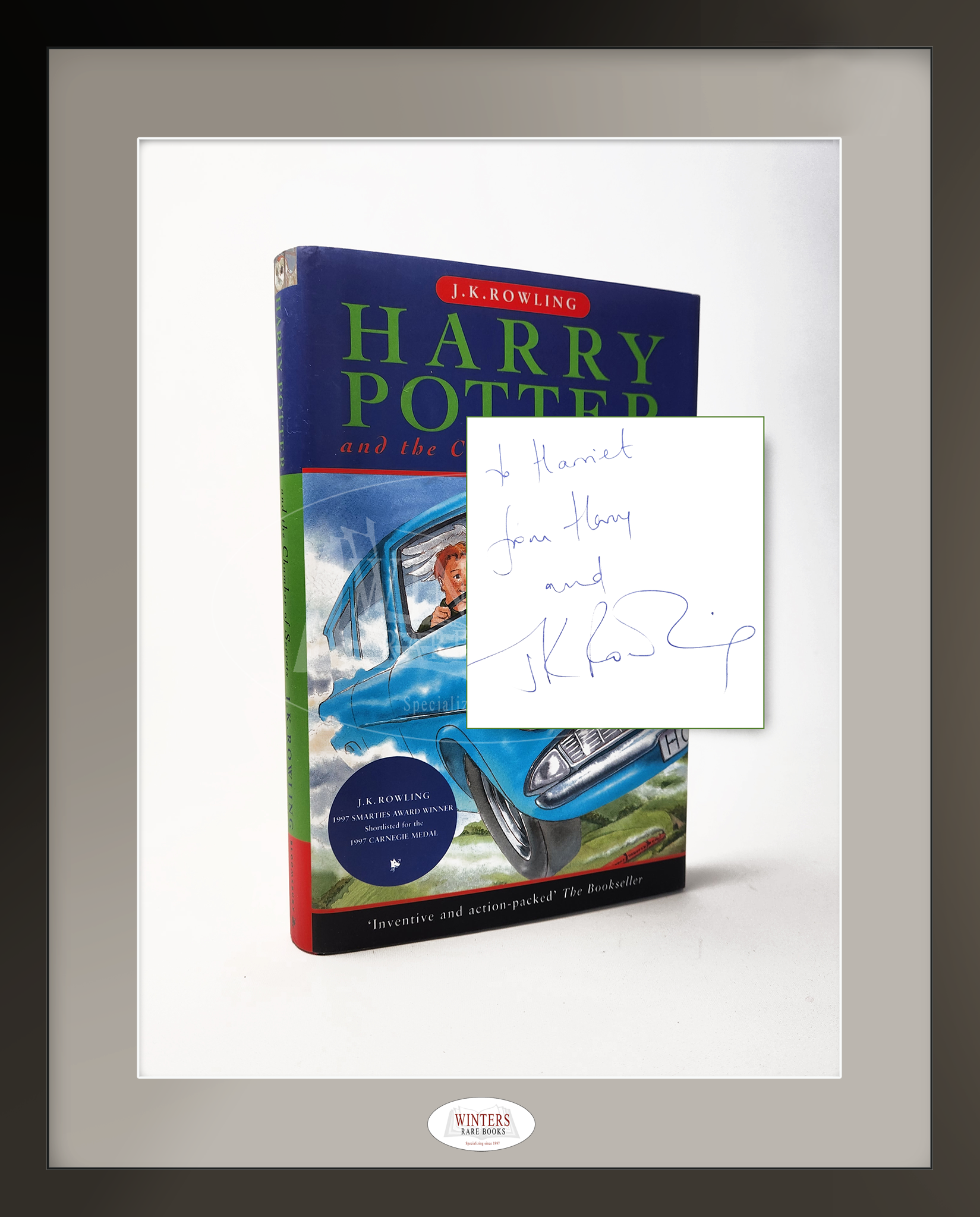 Harry Potter and the Chamber of Secrets – EXTREMELY RARE inscribed first edition - Fully authenticated