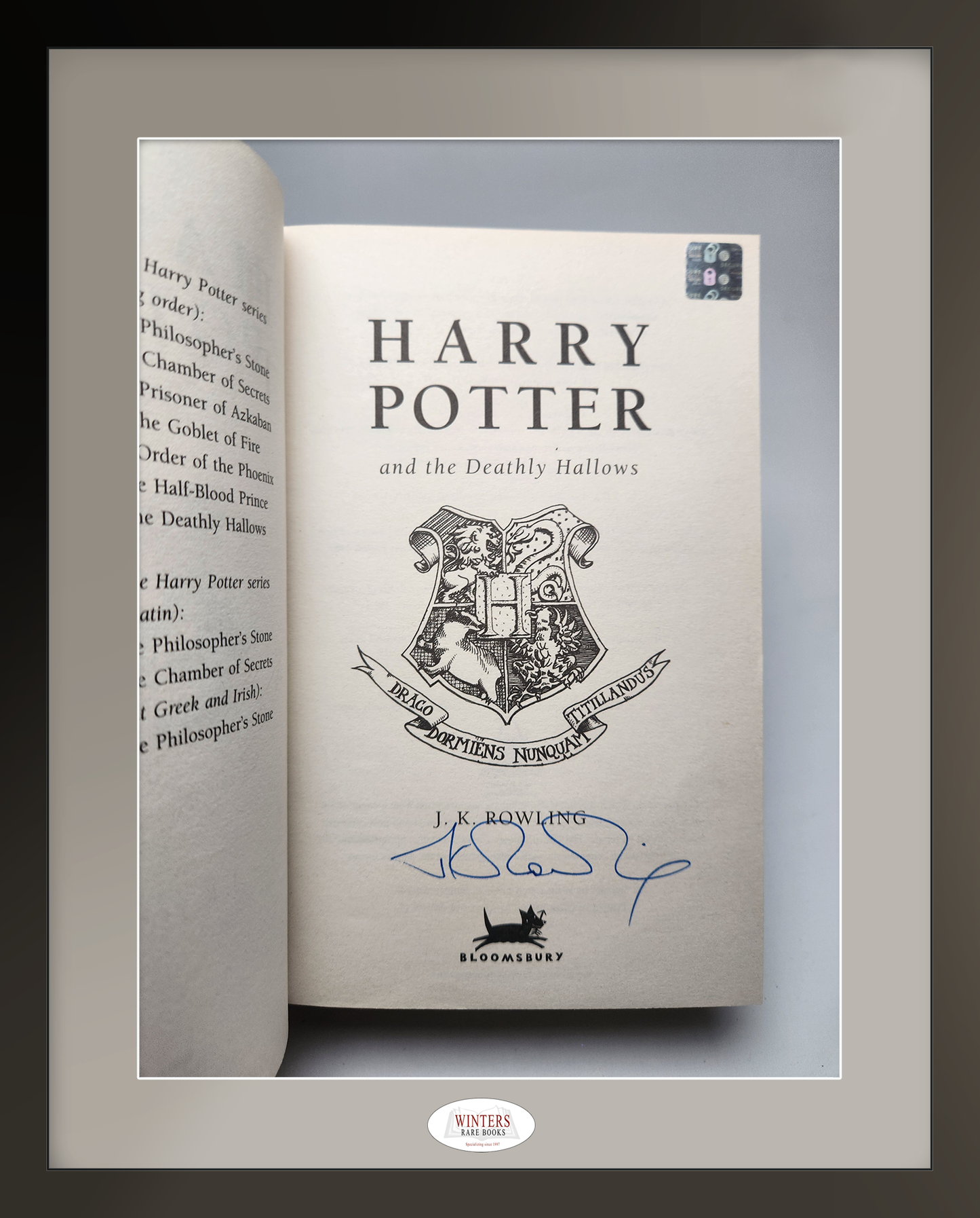 Harry Potter en de Relieken van de Dood – Uitzonderlijk zeldzame plat gesigneerde eerste editie met uitstekende herkomst