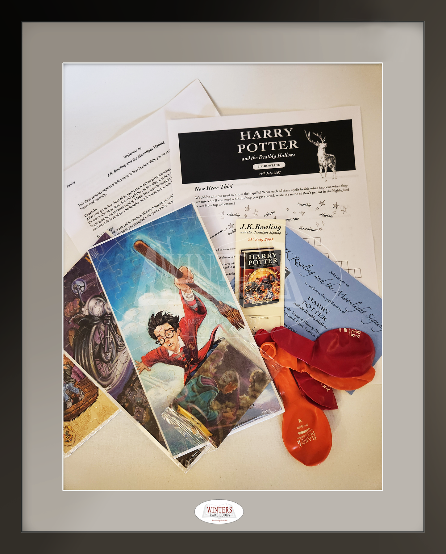 Harry Potter and the Deathly Hallows – Inscribed and Signed with Ticket, Event Entry Package and Promo items