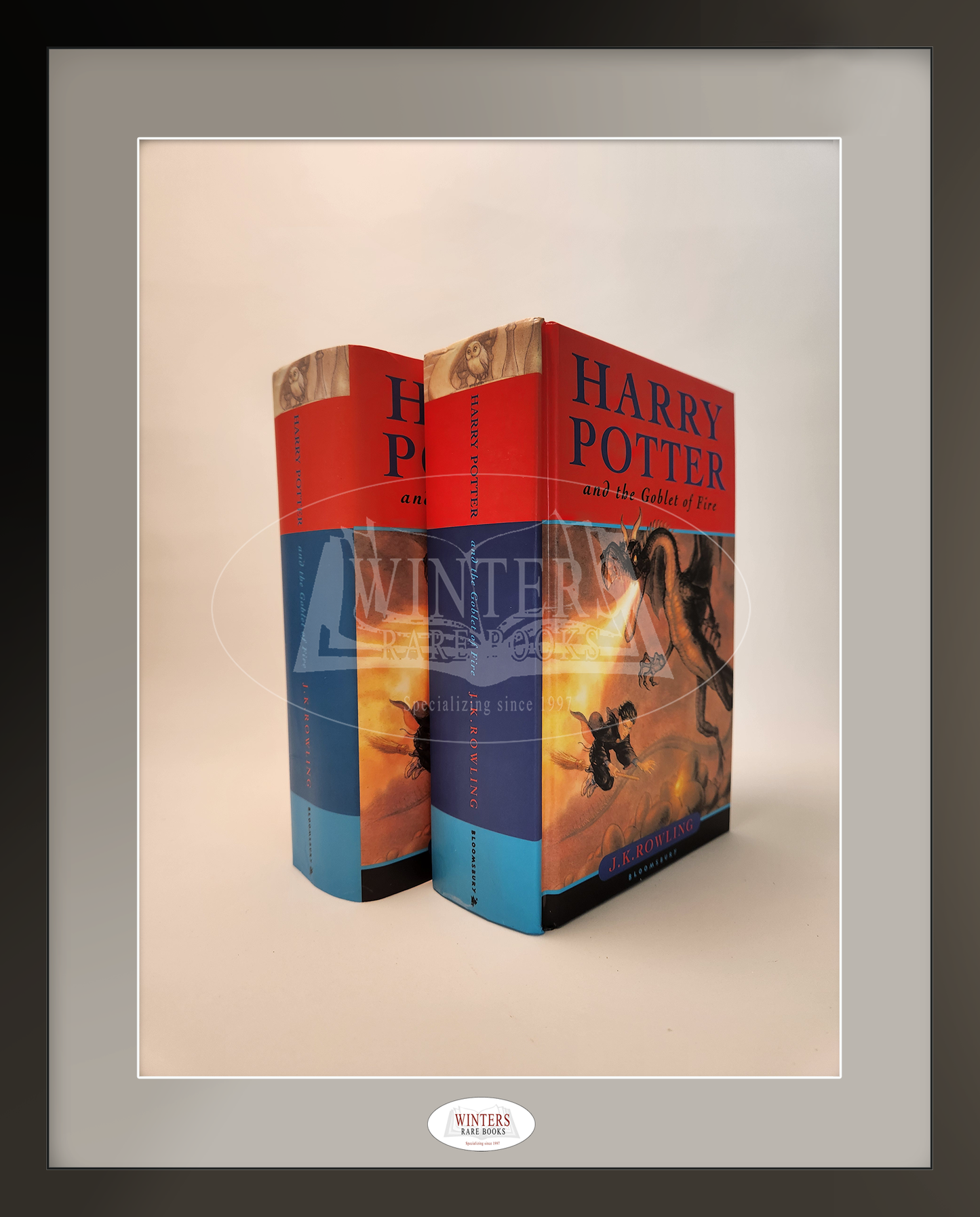 The Harry Potter series – Full set original Hardback first editions, first printings, published by Bloomsbury – Extremely scarse 2020 signed J.K. Rowling photo with PA letter included