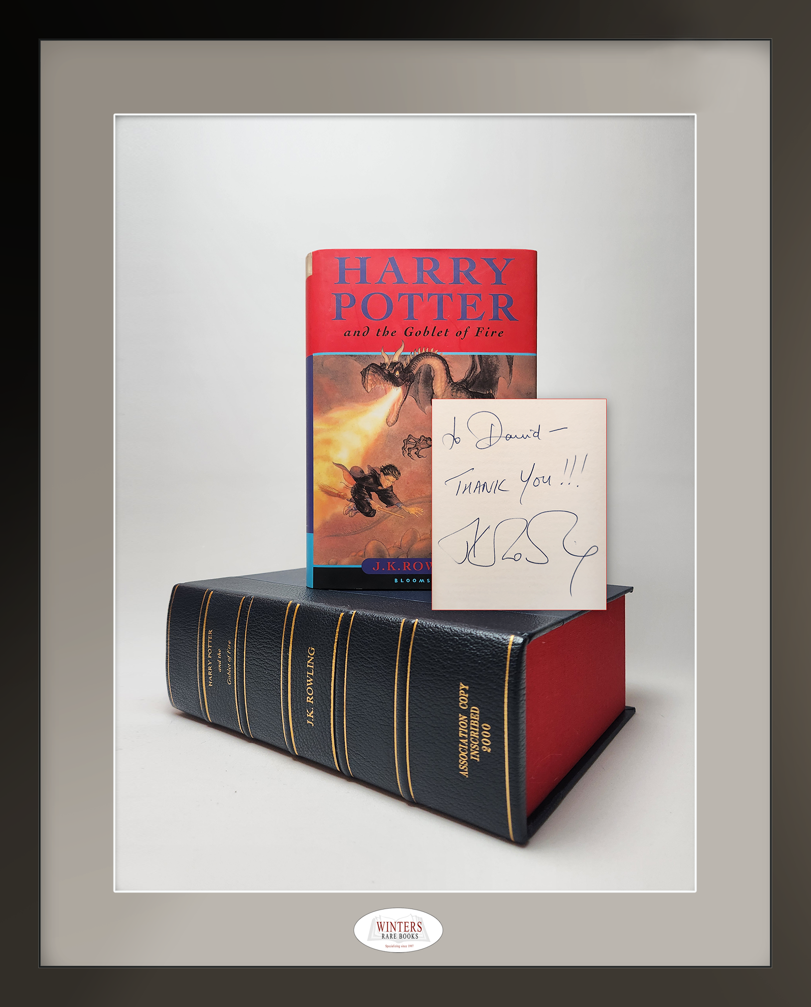 Harry Potter and the Goblet of Fire – inscribed association copy