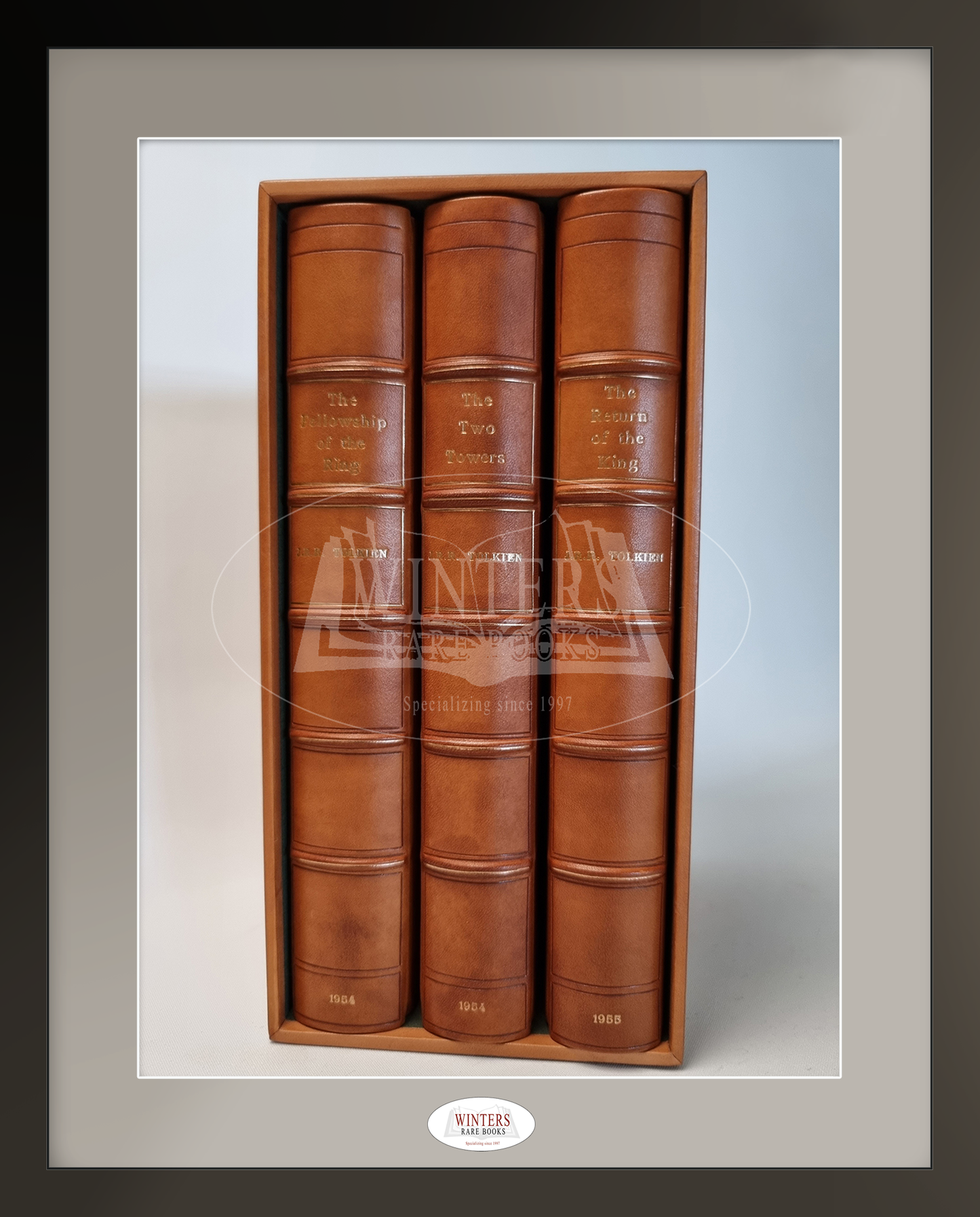 The Lord of the Rings 2-1-1 set [1954-1955] - Full leather bound in Tolkien’s “Oxford Bodleian library style”