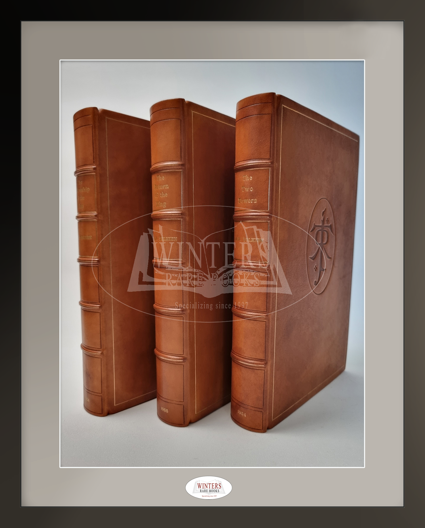 The Lord of the Rings 2-1-1 set [1954-1955] - Full leather bound in Tolkien’s “Oxford Bodleian library style”