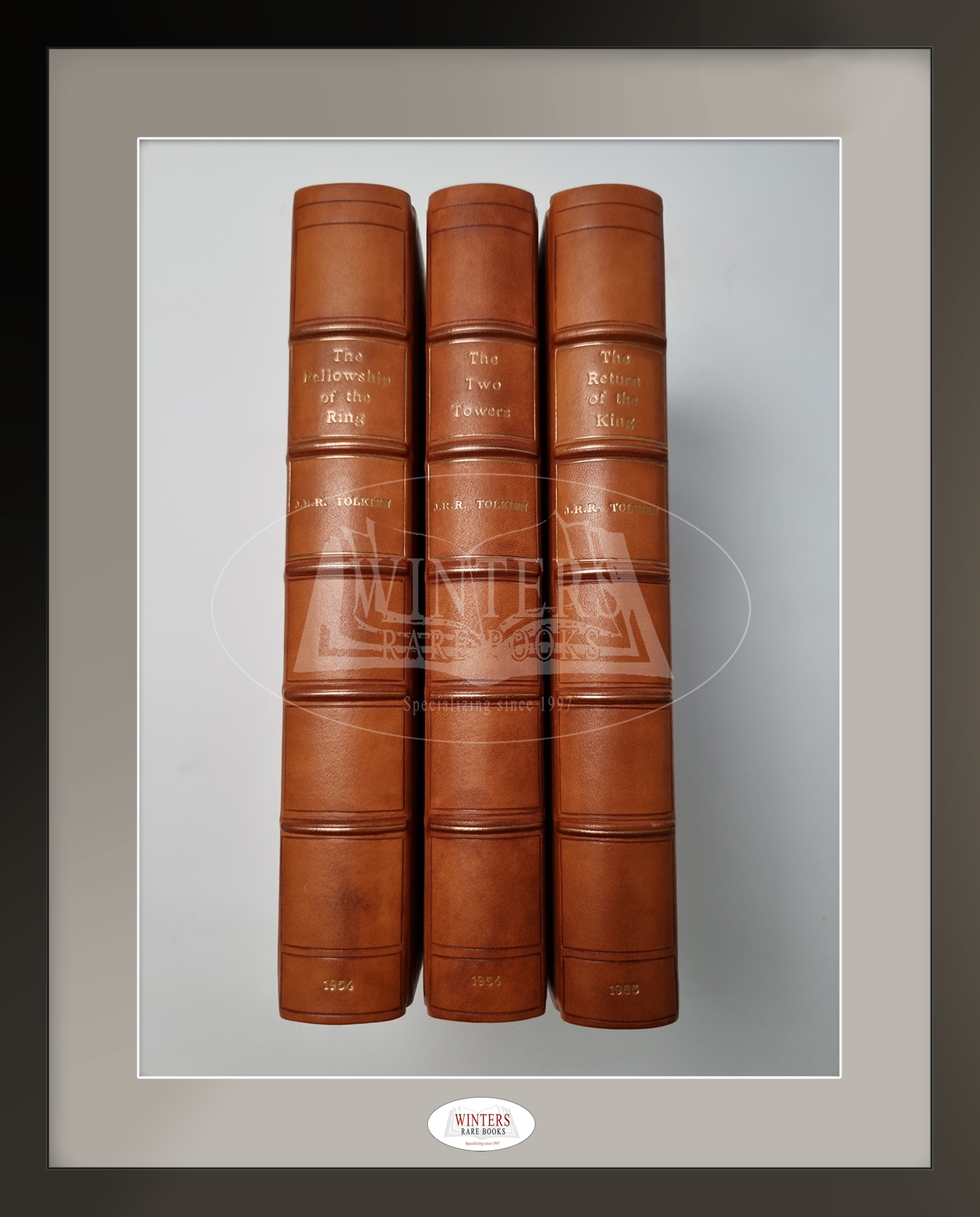 The Lord of the Rings 2-1-1 set [1954-1955] - Full leather bound in Tolkien’s “Oxford Bodleian library style”