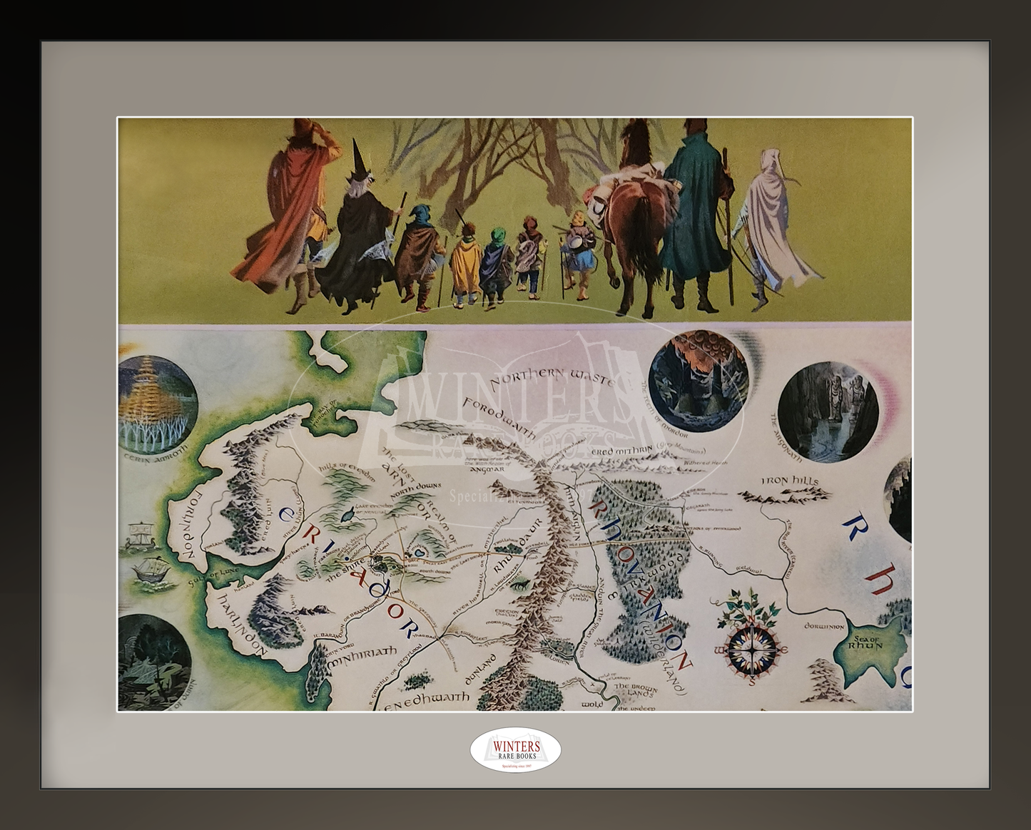 Pauline Baynes 1970 Map of Middle Earth for J.R.R. Tolkien's 'Lord of the Rings’