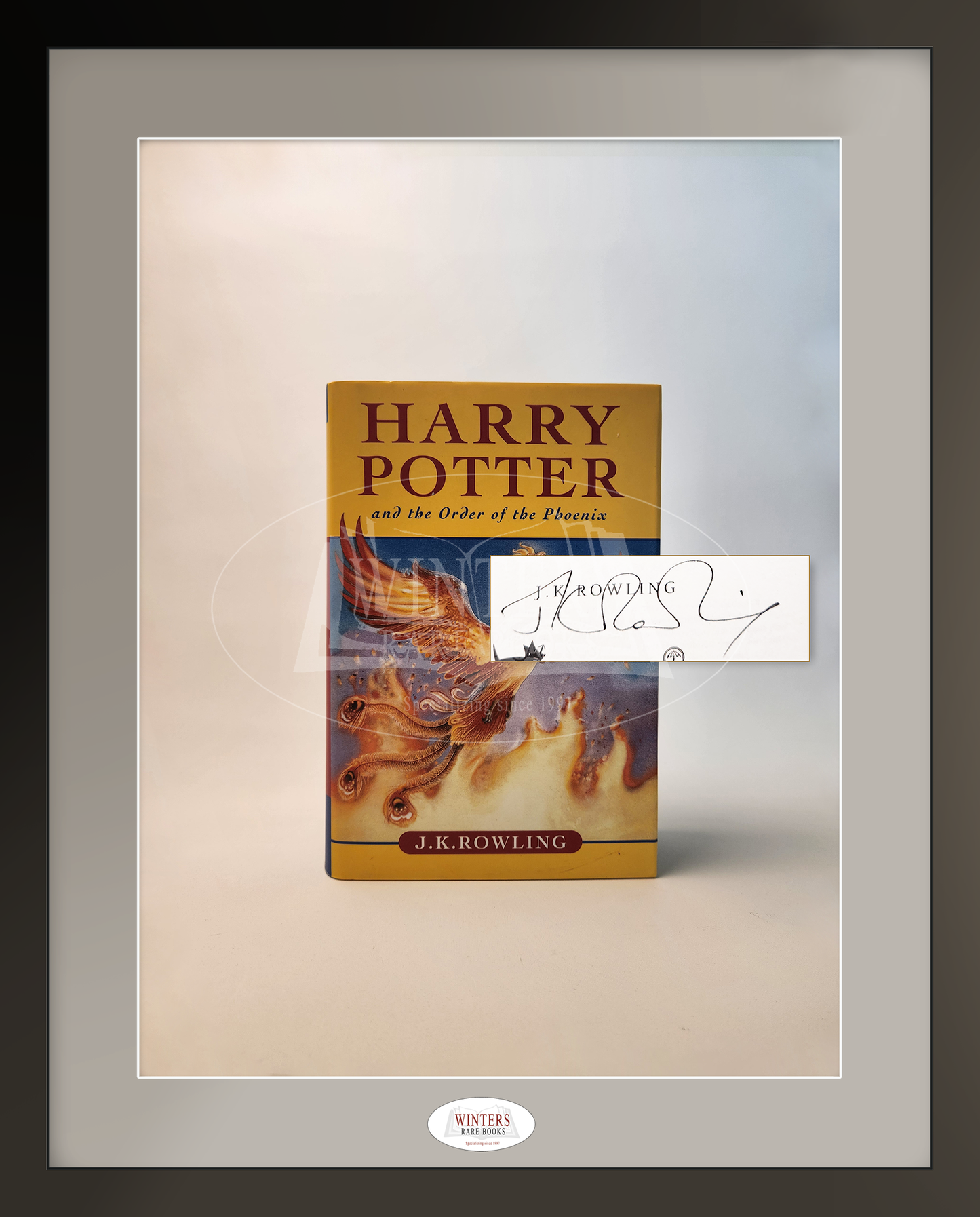 Unique set authetically signed copies of Harry Potter and the Goblet of Fire, Harry Potter and the Order of the Phoenix, Harry Potter and the Half-Blood Prince and Harry Potter and the Deathly Hallows