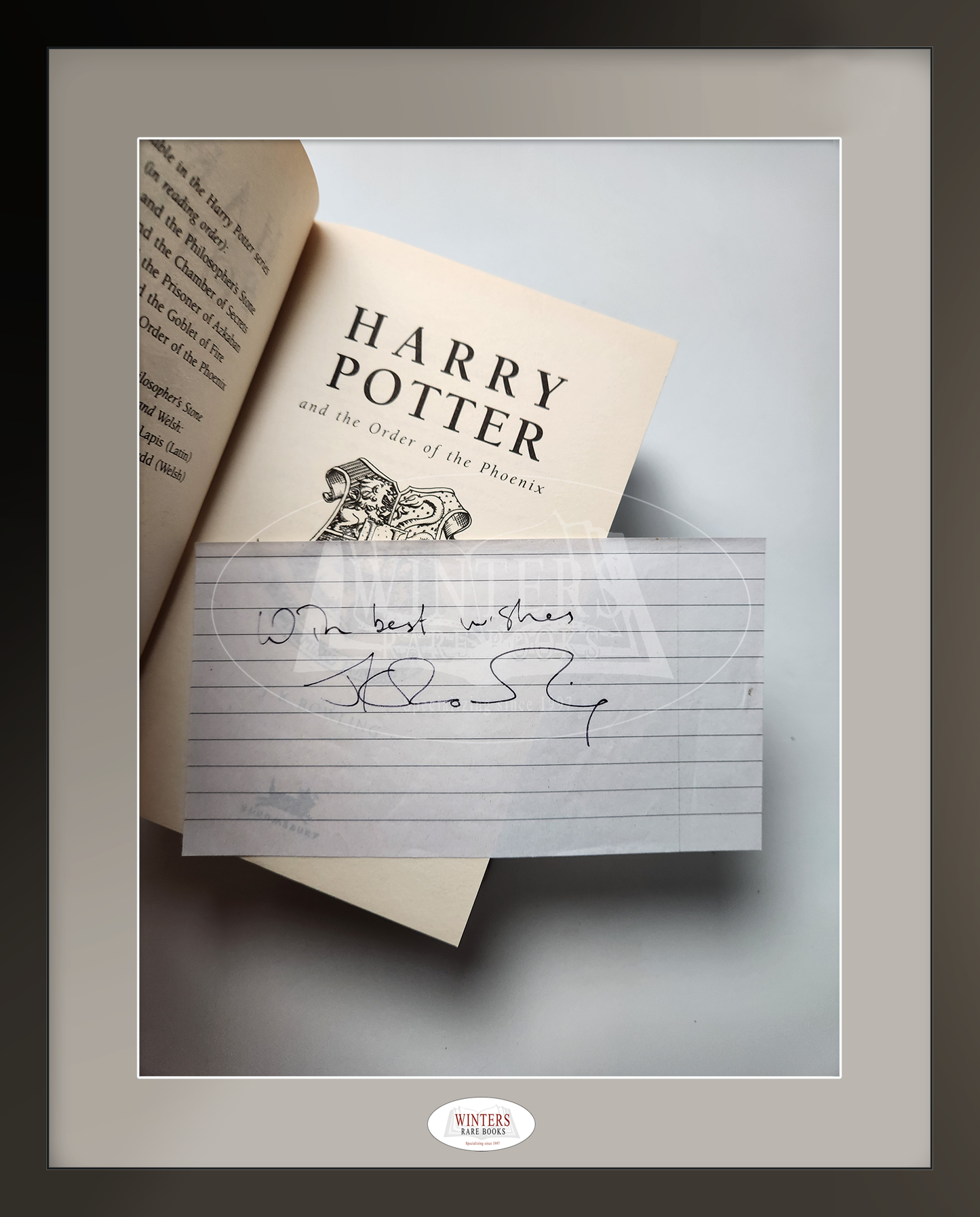 Harry Potter and Order of the Phoenix - signed on note – Fully authenticated