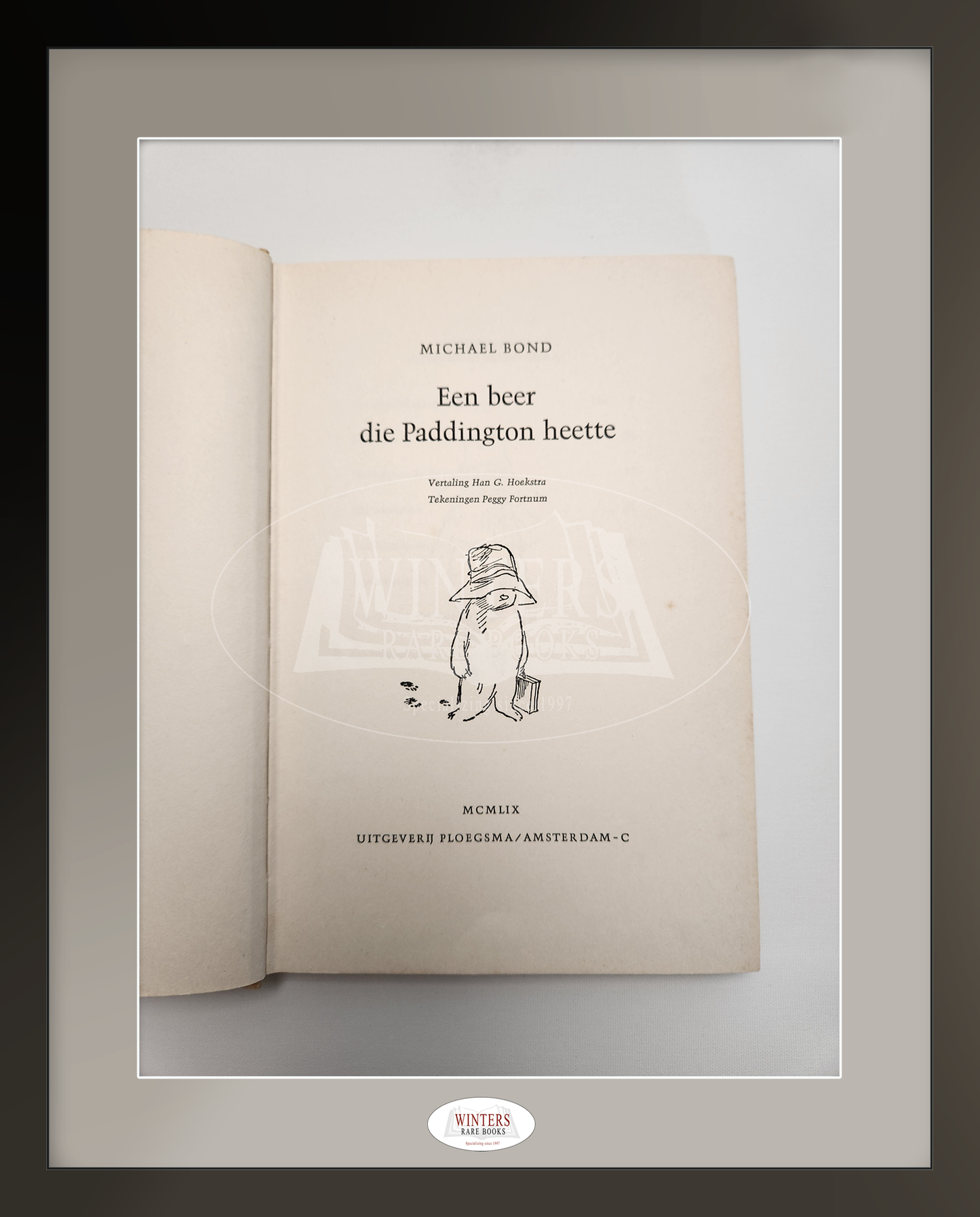 First Translation Ever [Dutch] of "A Bear Called Paddington" by Michael Bond - 1959