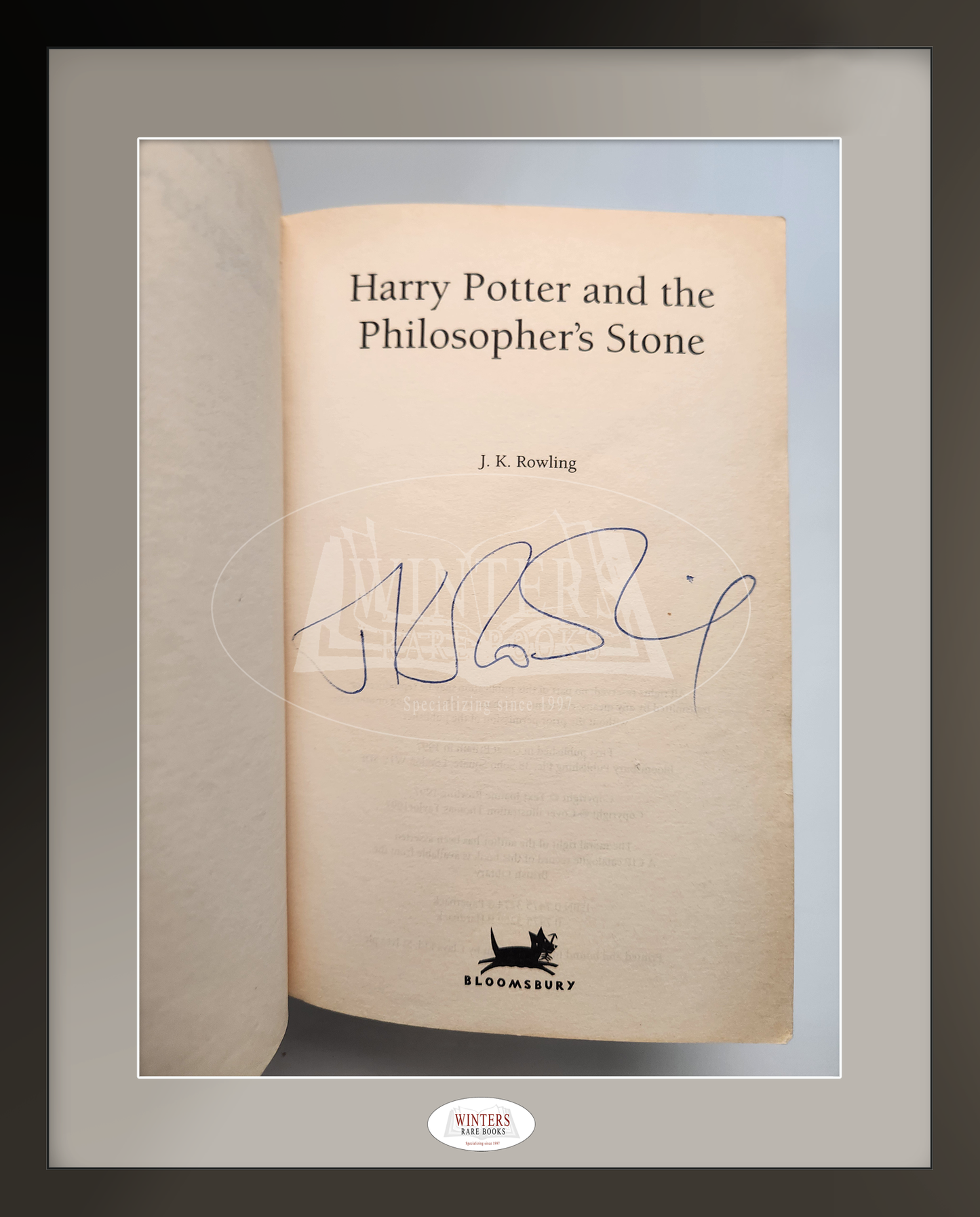 Harry Potter and the Philosopher’s Stone – Signed first edition, 10th printing