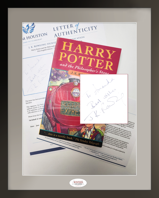 Harry Potter and the Philosopher’s Stone – Early signed and inscribed first edition
