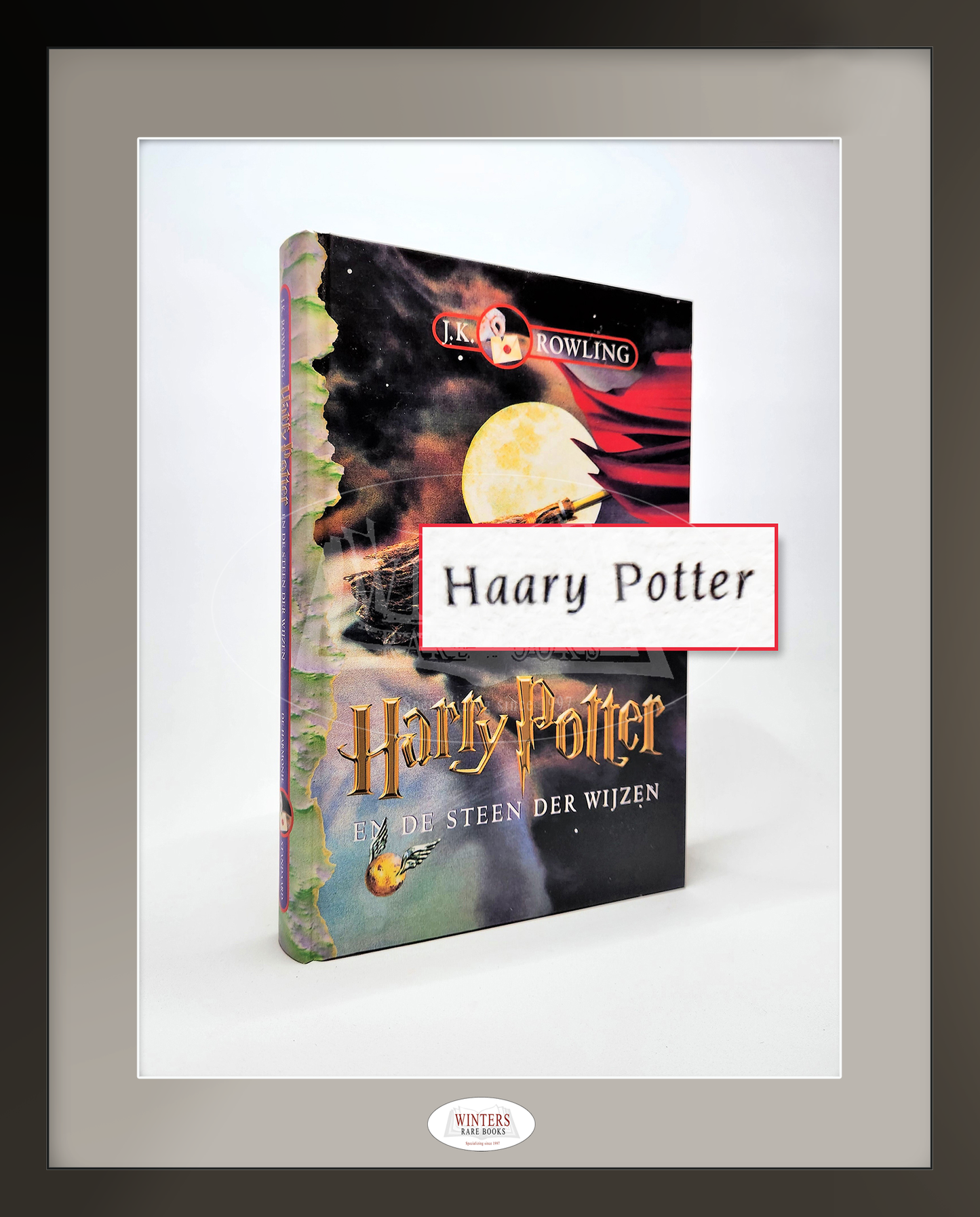 First Edition, First Printing of the Dutch translation of Harry Potter and the Philosopher’s Stone – Rare [‘Haary’] spelling error