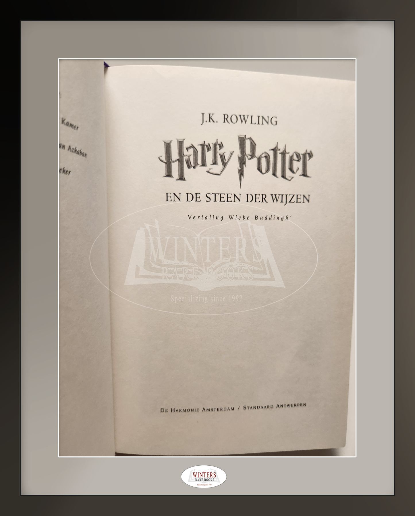 First Edition, First Printing of the Dutch translation of Harry Potter and the Philosopher’s Stone – Rare [‘Haary’] spelling error