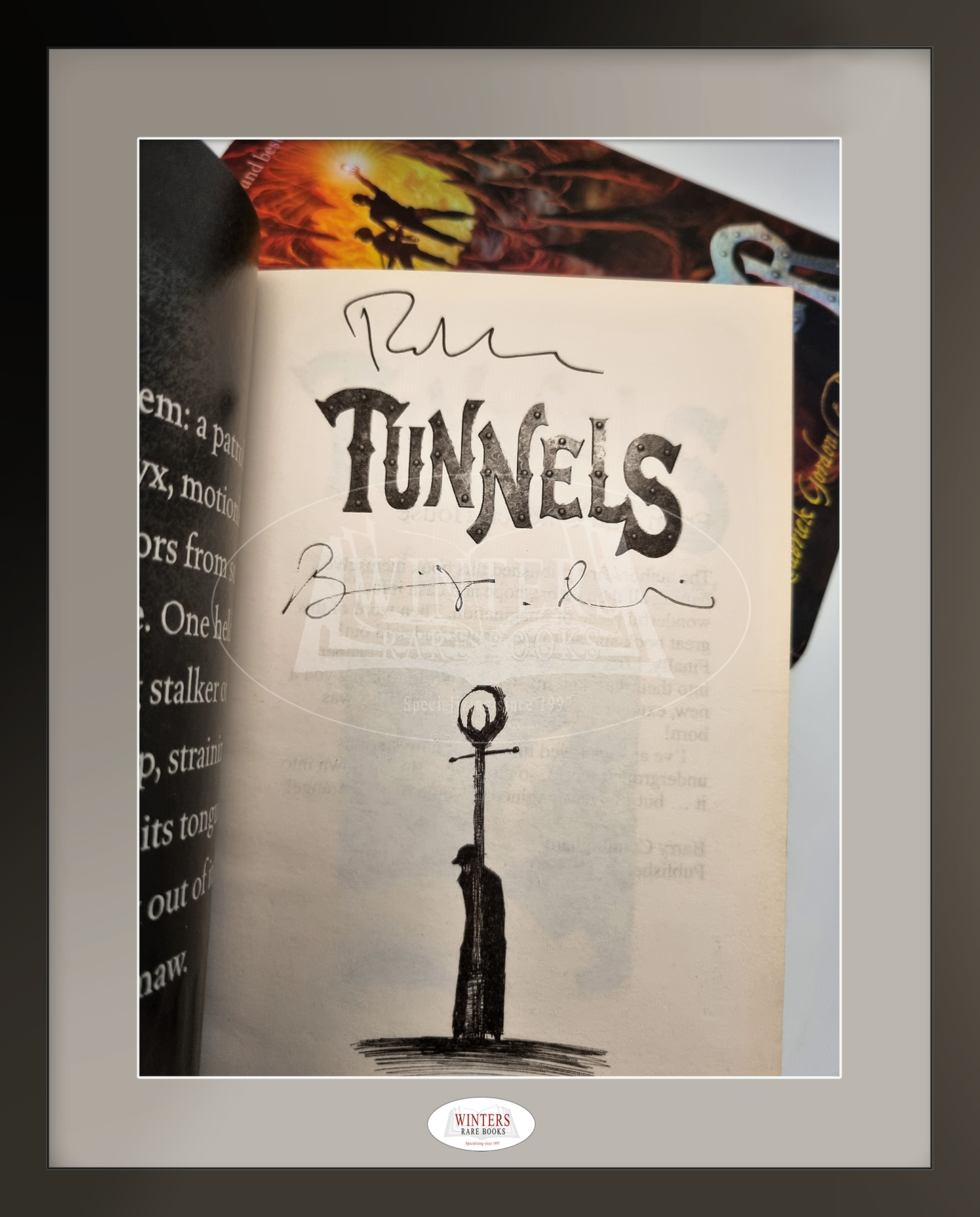 Tunnels and Deeper by Roderick Gordon and Brian Williams - Signed and Doodled