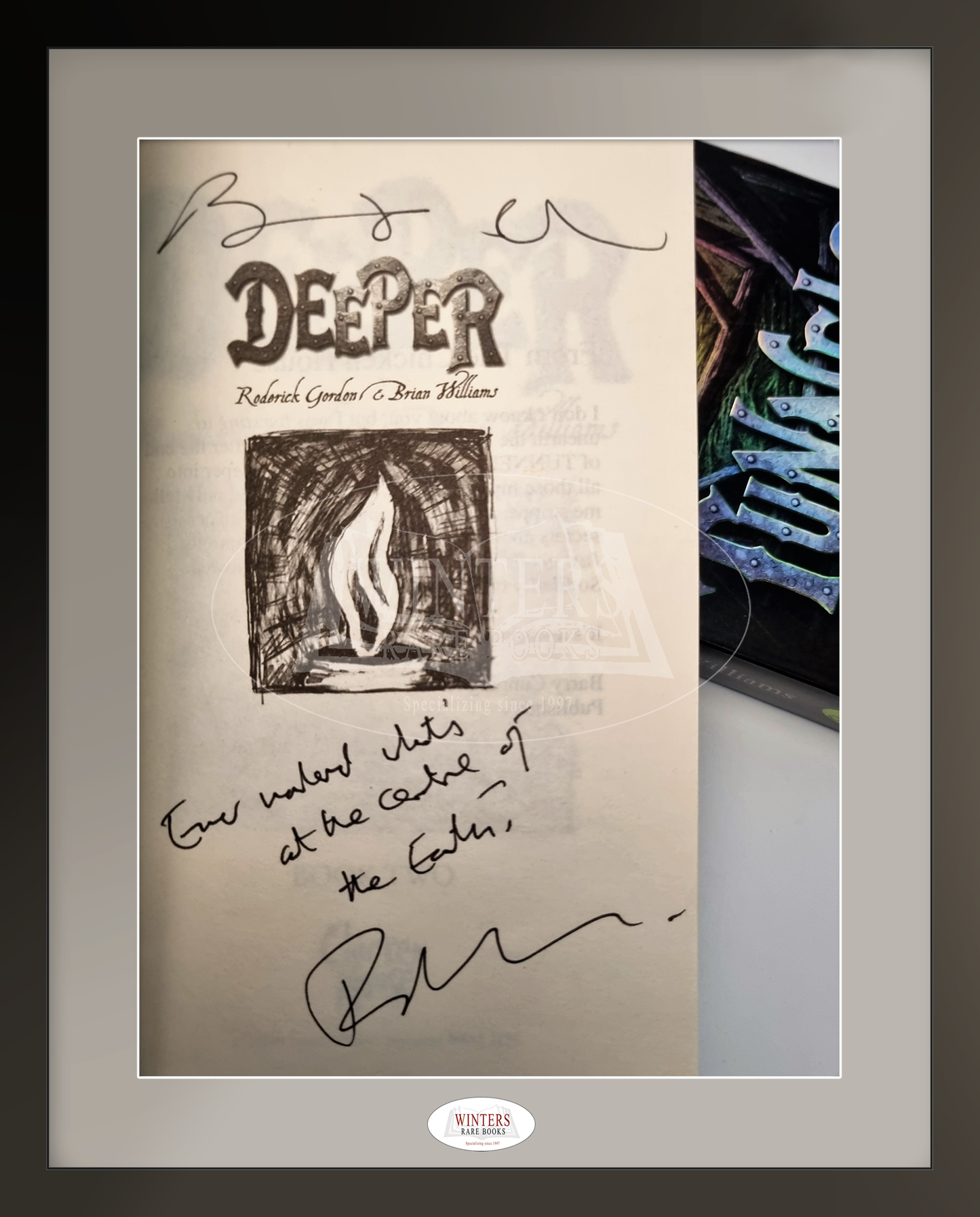 Tunnels and Deeper by Roderick Gordon and Brian Williams - Signed and Doodled